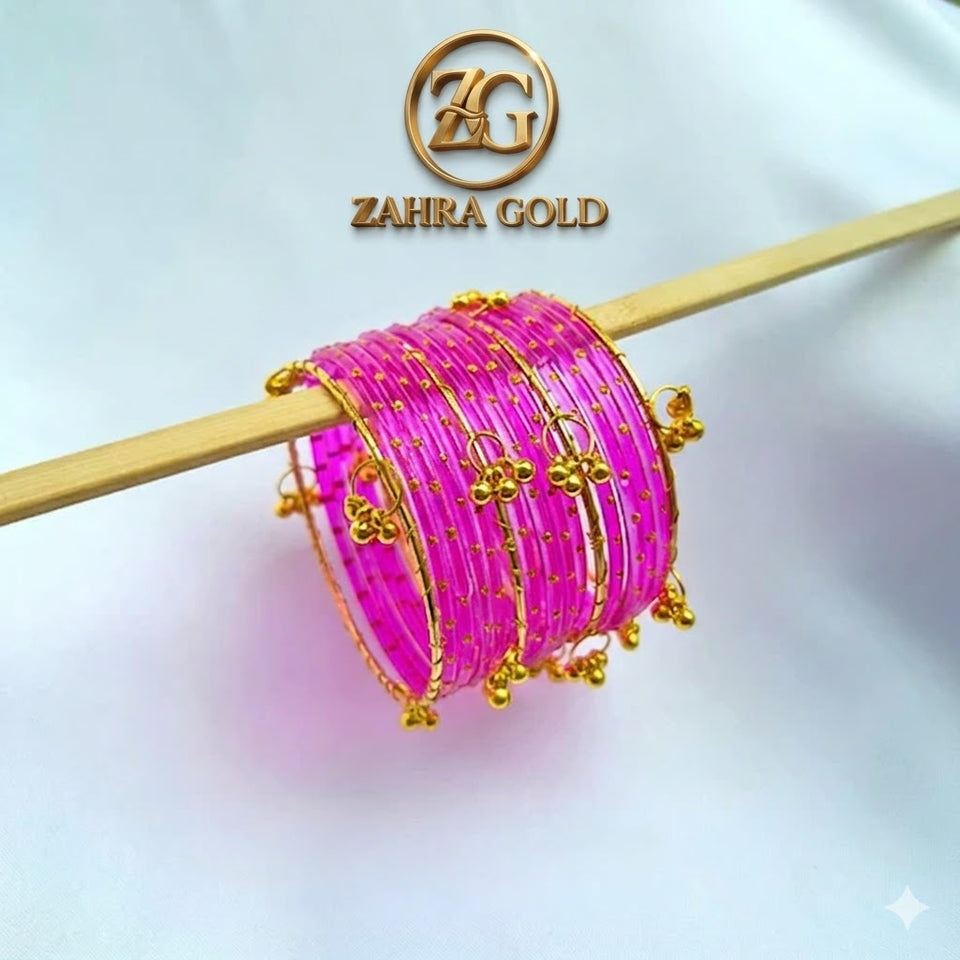 Dark Pink Viral AEENA Kashmiri Bangles - 2.6