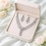 Premium Zircon Necklace-10 (Silver)