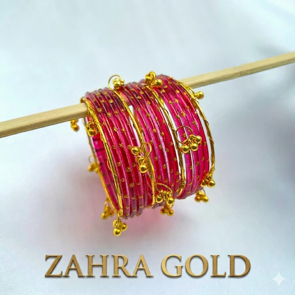 Maroon Viral AEENA Kashmiri Bangles - 2.5