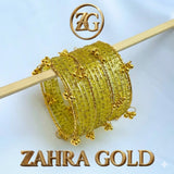 Yellow Raindrop Original Kashmiri Glass Bangles