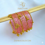 Light Pink Viral Raindrop Original Kashmiri Glass Bangles