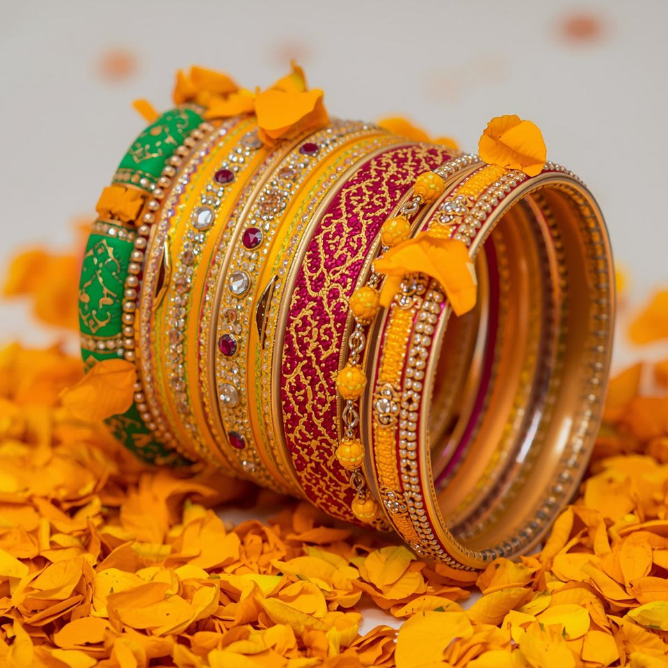 Hand made Bridal 8 pcs bangles set-2404