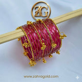 Maroon Viral Raindrop Original Kashmiri Glass Bangles