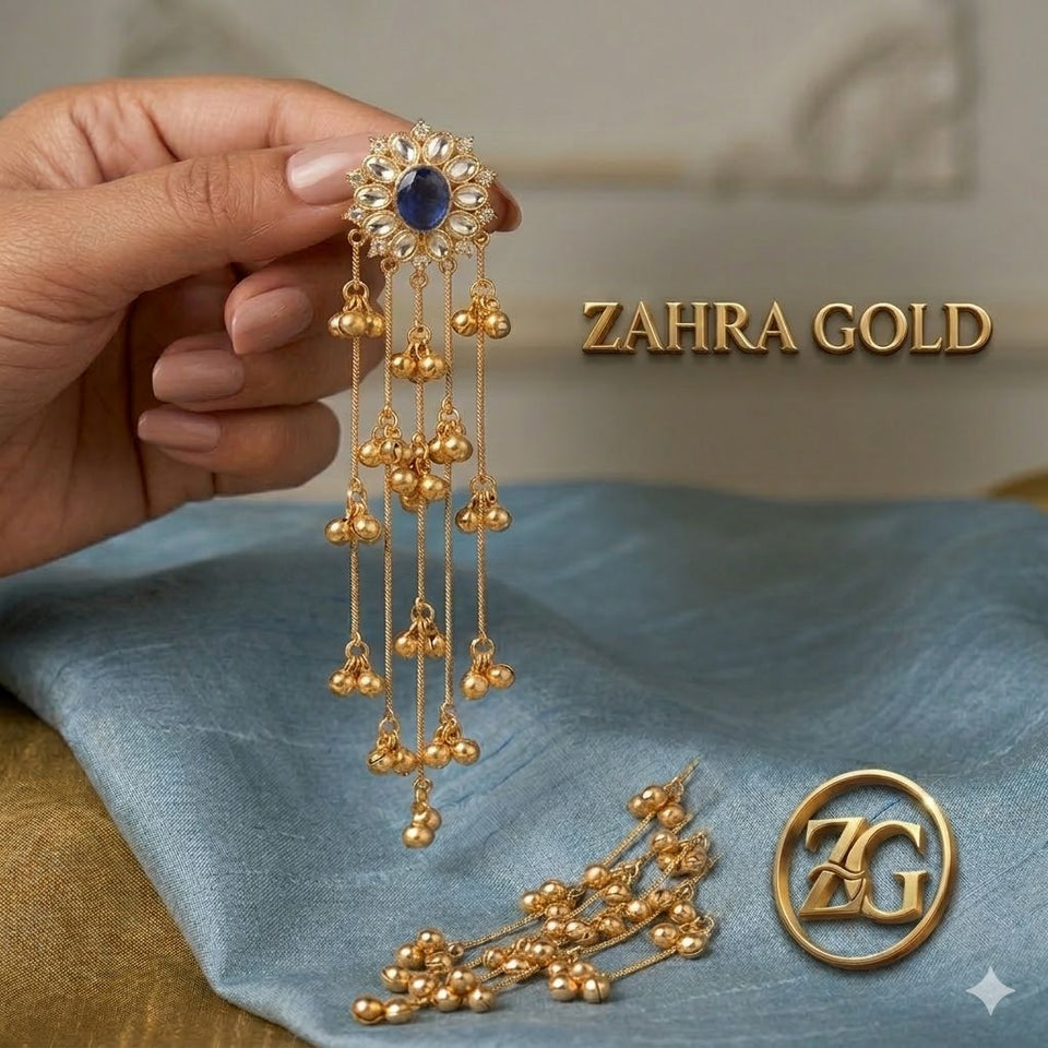 Zahra Gold-Kashmiri Earring